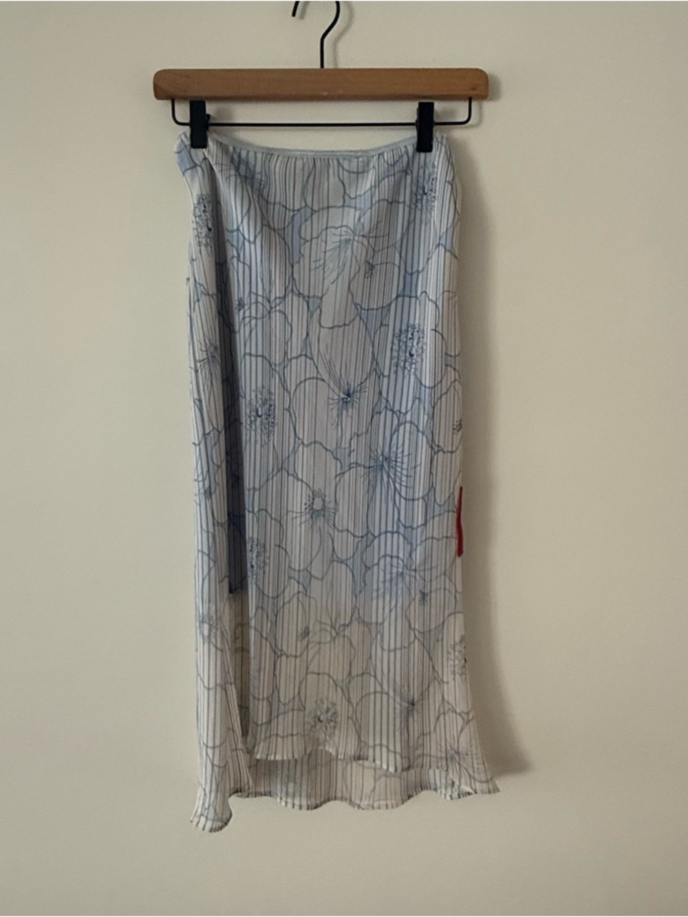 Prada Light Blue Floral Maxi Skirt